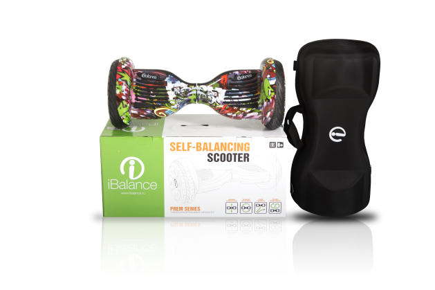 Гироскутер iBalance Prem Series 10.5 дюймов с приложением, фиолетовый граффити